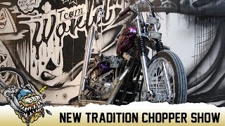 New Tradition Motorcycle Show 2017  Deadbeatcustomscom [upl. by Atteuqal597]