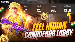 13 KD in Intense Conqueror Lobby  Clutches in Top 50 Conqueror Rank Push Lobby Gameplay  BGMI [upl. by Letniuq]