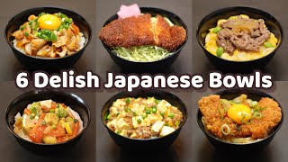 6 Ways to Make Delish Japanese Bowls  Revealing Secret Recipes [upl. by Nohsid]