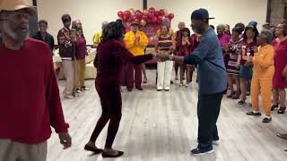 Betty Lofton’s Birthday Entrance Escorted By Richard amp Joan  DMV Senior Hand DancersDJ Ernie “G” [upl. by Ahsratan457]