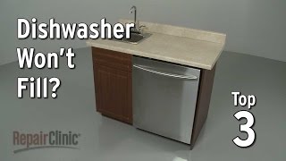 Dishwasher Won’t Fill With Water — Dishwasher Troubleshooting [upl. by Ecnaled]