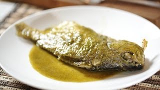 Mojarra en salsa verde  Recetas de cuaresma  Como cocinar [upl. by Esimehc]