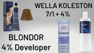 Blending Grey Hair with Wella Koleston Shade 71 amp Blondor [upl. by Poree]