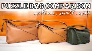 Loewe Puzzle Bag Comparison  Medium vs Small vs Mini [upl. by Lamhaj450]