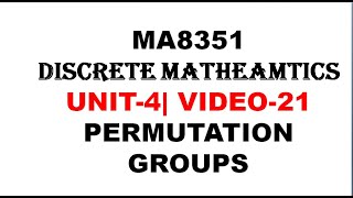 PERMUTATION GROUP S3 IN TAMIL  DISCRETE MATHEMATICS  UNIT4 VIDEO21 [upl. by Tamas]