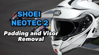 SHOEI Neotec 2 Paddings and Visor Removal [upl. by Desireah]