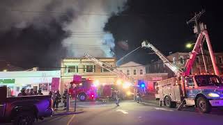 Port Chester 2nd Alarm At 46 Broad Street Fire was in a 2 story vacant building [upl. by Eide]