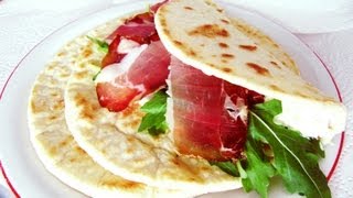 How to make Italian Flat Bread Piadina Romagnola easy video recipe [upl. by Alano]