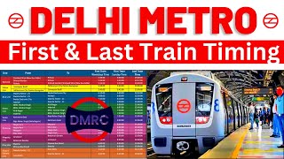 Delhi Metro Train Timings  Delhi metro first amp last train timings  Delhi metro timings sunday [upl. by Kyred425]