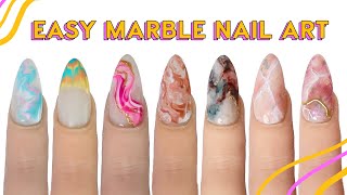 7 Ways To Do Marble Nail Art For Beginners [upl. by Hetti]