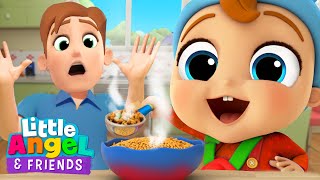 Mealtime Safety with Baby John  Little Angel And Friends Kid Songs [upl. by Helbona306]