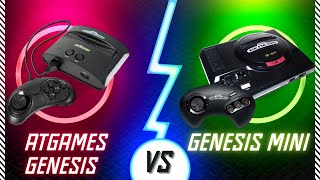 Atgames Sega Genesis VS Sega Genesis Mini  Which console I prefer [upl. by Ahsakat]