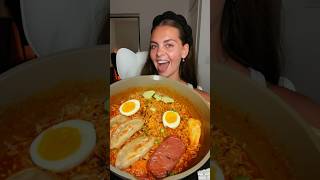 Buldak ramen ASMR 🍜✨ asmrfood buldakramen mukbang spicyramen eating [upl. by Philine204]