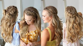 5 Half Up Dutch Braid Hairstyles  Missy Sue [upl. by Lua]