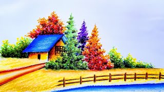 Landscape drawing easy beautifulLandscape drawing easy [upl. by Tonneson]