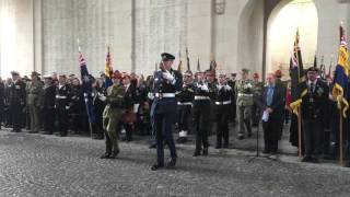 The Australian and New Zealand Catafalque parties  Anzac Day Menin Gate  Menenpoort Ieper [upl. by Siver]