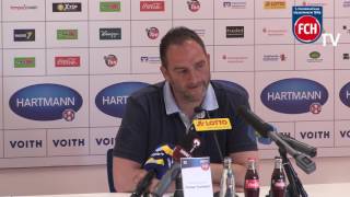 Pressegespräch vor dem 32 Spieltag der Saison 201617 I 1 FC Heidenheim 1846 vs Hannover 96 [upl. by Ateloj]