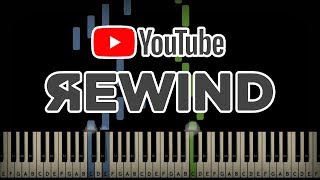 YouTube Rewind 2018 Songs Piano Tutorial Sheet Music  midi [upl. by Comptom]