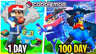 i Spend 100 Days In Cobblemon Against My Rival Minecraft Pokemon [upl. by Nanreik467]