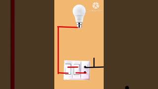 Electric wiring 1 bulb 2 switch 1 socket diagram [upl. by Staal221]