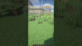 Top 5 best SHADERS for LOW END PC shorts minecraft edit [upl. by Fahey262]