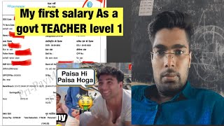 My First Salary as a govt teacher 😍😍  teacher level 1 salary in rajasthan [upl. by Chiaki]