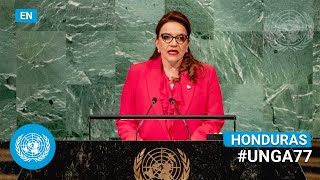 🇭🇳 Honduras  President Addresses United Nations General Debate 77th Session English  UNGA [upl. by Nahsez]