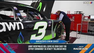 LARRY MCREYNOLDS RETURNS TO CREW CHIEF JEFFREY EARNHARDT NO 3 XFINITY RCR ENTRY AT TALLADEGA [upl. by Sontich]