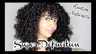 Routine naturelle 🌿cheveux bouclésfrisés  SUPER DEFINITION ➿ [upl. by Eanal]