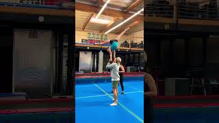 I TRIED AcroCheer Stunt shorts acro cheer handstand [upl. by Eisej]