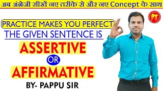 ASSERTIVE SENTENCE AND AFFIRMATIVE SENTENCE  SENTENCE WITH ALL CONCEPT  PAPPU THAKUR  ENGLISH [upl. by Annahael]