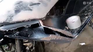 Pcx 160 Black Broken and Scratch Fairings Done Repaint 3hours [upl. by Sayer]