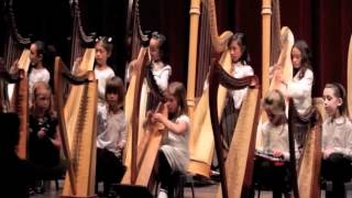 Elementary Harp Ensemble  Valley Christian and Angelic Harp Studios [upl. by Layor]