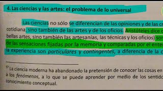 4 Las ciencias y las artes el problema de lo universal Filosofia curso de ingreso UNLAM [upl. by Wyatan]