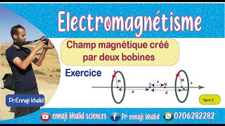 Champ magnétique créé par deux bobines de même axe en un point [upl. by Franck]