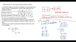7 razred  Proporcionalne i obrnuto proporcionalne veličine [upl. by Xena]