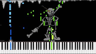 Undertale AU  DISBELIEF Papyruss Genocide Route Theme  LyricWulf Piano Tutorial on Synthesia [upl. by Eyak855]