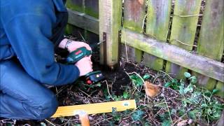 Fence post repair  how to fix broken leaning fence posts  quick and easy with Post Buddy [upl. by Ultan873]