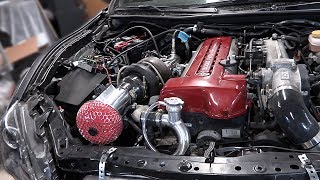 2JZ BRZ Pt 34  Single Turbo Install [upl. by Aleahpar]