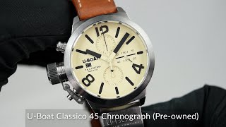 UBoat Classico 45 Chronograph Preowned [upl. by Annirtak292]