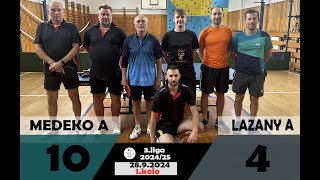 Medeko A  ObSK Unimat Lazany A 104  3 liga  Stolný Tenis  Sezóna 20242025 [upl. by Tait257]