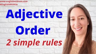 ADJECTIVE ORDER in English 2 Simple Grammar Rules order of adjectives in English grammar [upl. by Yaya60]