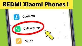 Redmi  Calls Settings in Mi Mobile Xiaomi Phone [upl. by Morrell439]