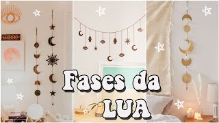 DIY DECORAÇÃO DE QUARTO  FASES DA LUA 🌙 [upl. by Attolrahc]