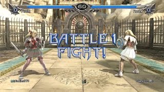 Soulcalibur V PS3 Pyrrha vs Pyrrha Online Ryona matches Default Outfit リョナ [upl. by Atiuqahs]