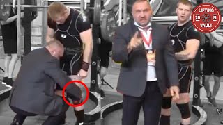 Lifter Gets Caught Wearing Wraps Under Knee Sleeves [upl. by Atekram]