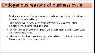 endogenous and exogenous reasons for business cycle [upl. by Nauqahs]