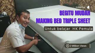 BELAJAR MAKING BED 3 SHEET [upl. by Courtland]