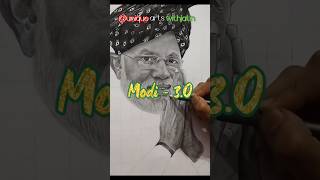 Modi  3O🚩✌️  shorts art narendramodi bjp drawing sketch viral youtubeshorts shortfeed [upl. by Anez]