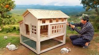 Tips to build cheap rabbit cage from discarded wood [upl. by Ramedlab]